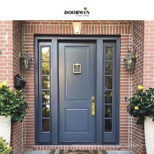 Factory drectly thermal break low-E Powder coated black aluminium windows aluminium pivot doors